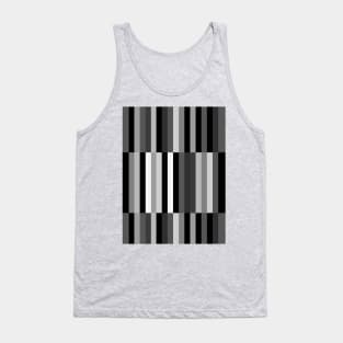 Monochrome Geometric Stripes in Blocks Tank Top